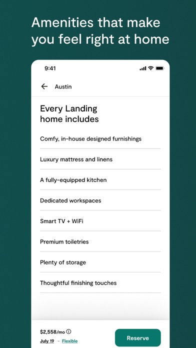 Landing: Furnished Apartments Screenshot