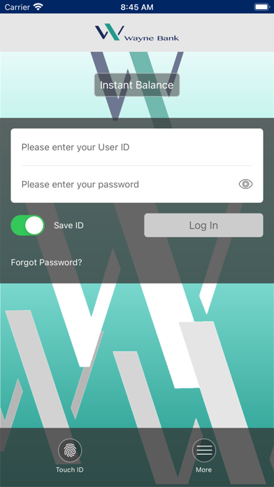 Wayne Bank and Trust E-Banking Screenshot
