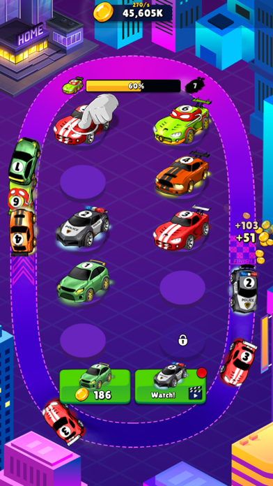 Screenshot #2 pour Merge Neon Cars - Merging game