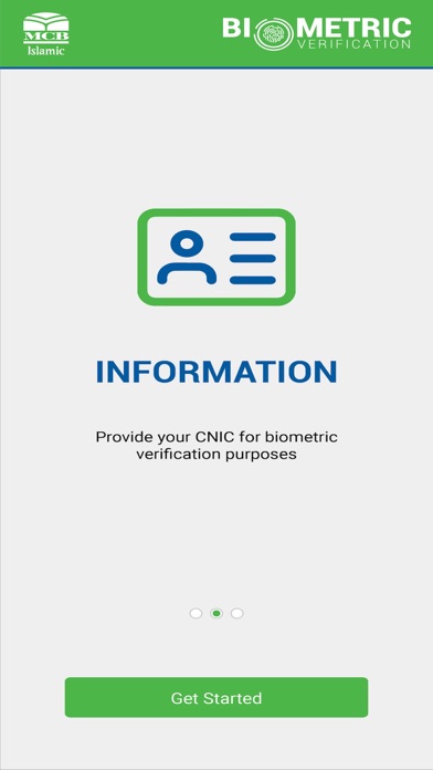 MCB Islamic Biometric App Screenshot
