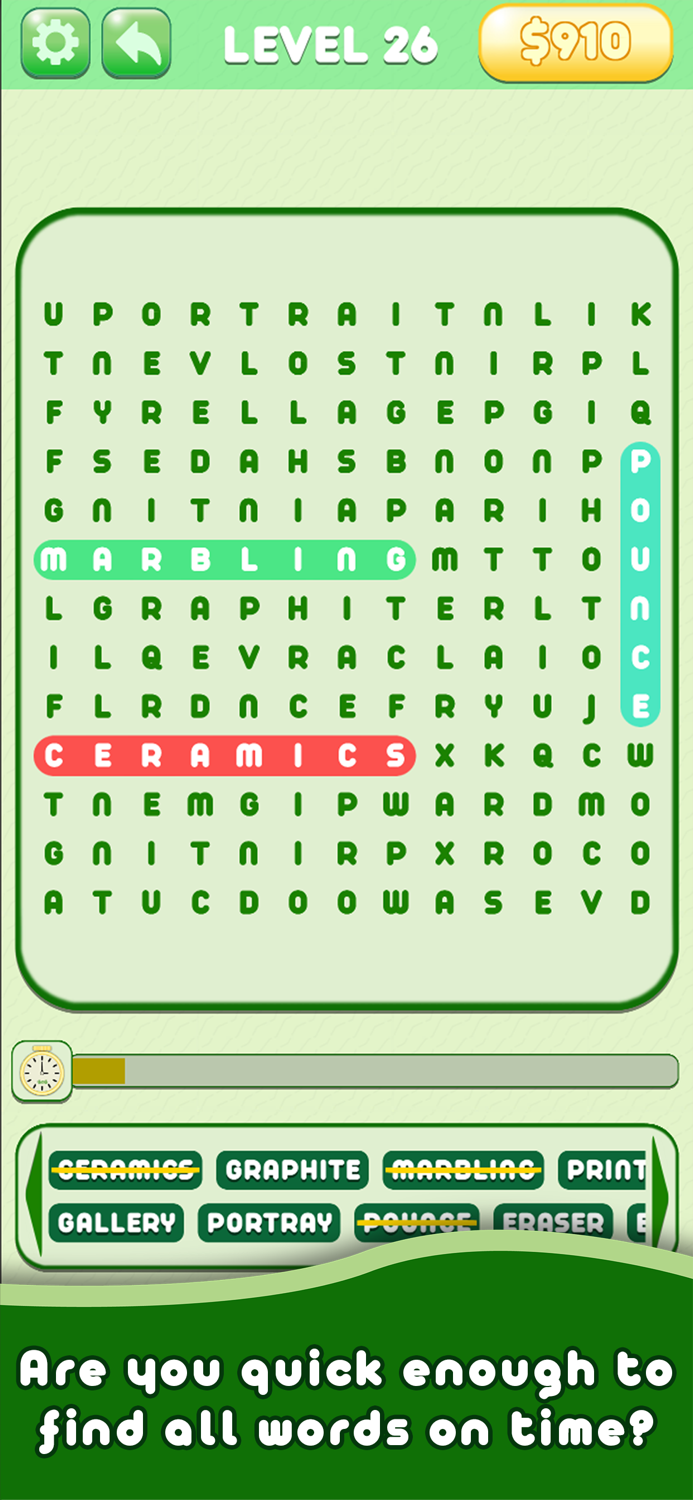 Word Pursue Time Trial