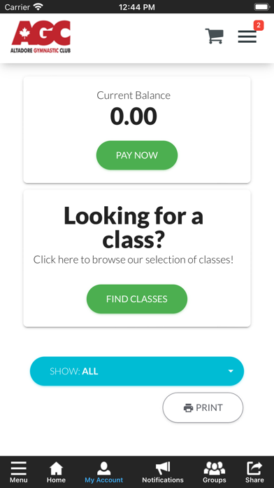 Altadore Gymnastic Club Screenshot
