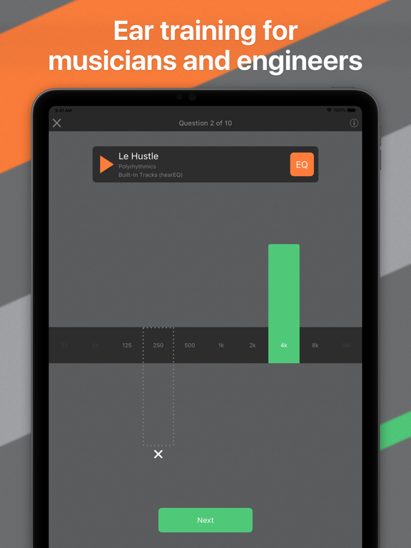 Screenshot #1 for hearEQ: Ear training for EQ