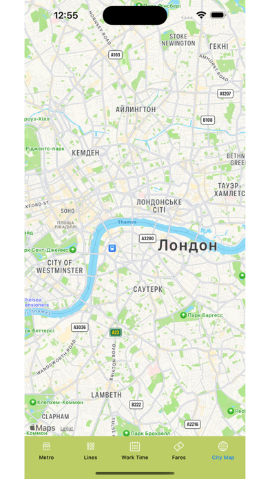 London Subway Map Screenshot