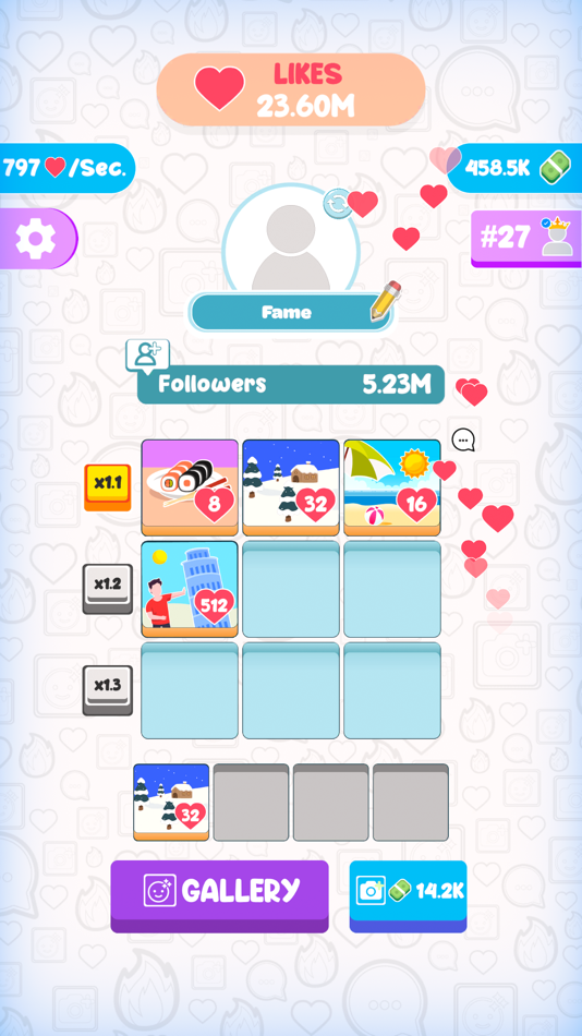 #1. Fame Clicker (iOS) Bởi: Piziz Games