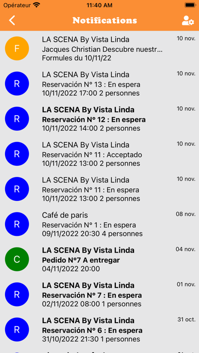 MenuSVP-Clients Screenshot