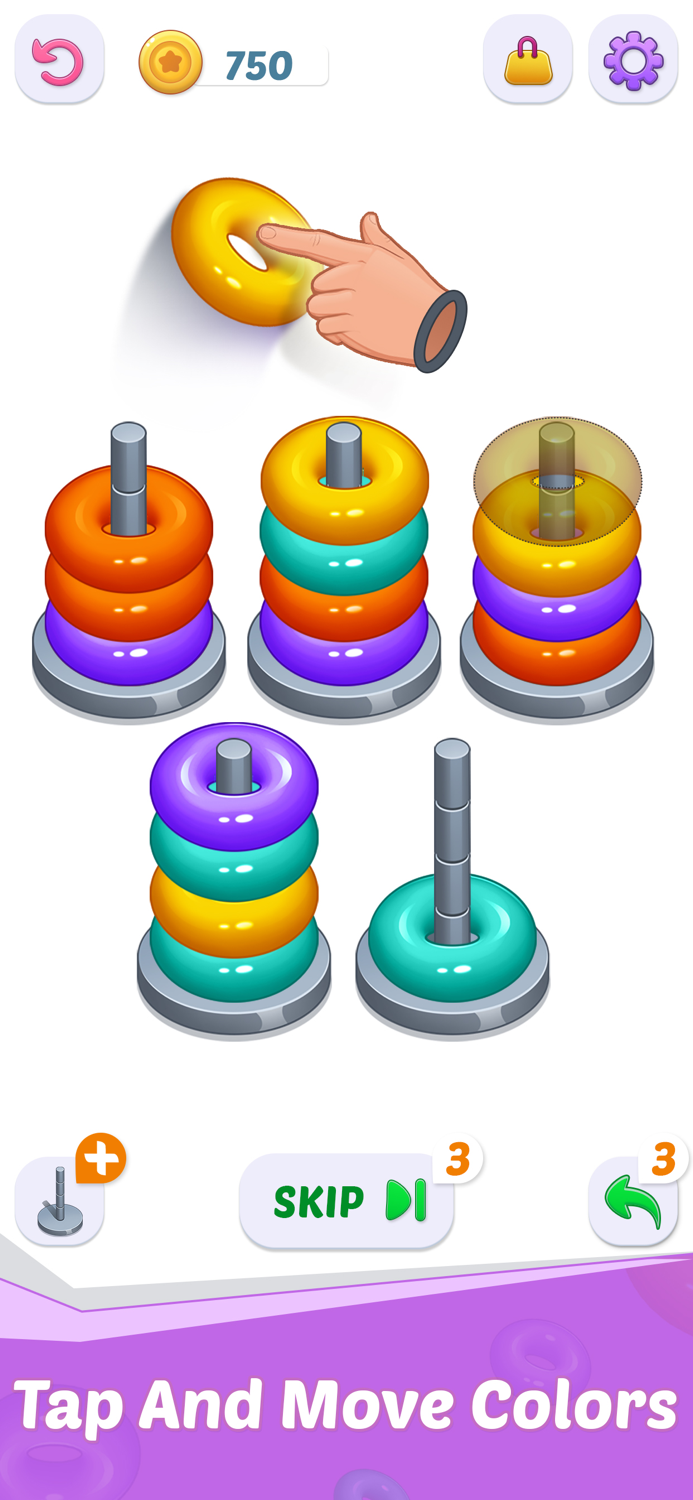 Hoop Stack - Color Sort Puzzle