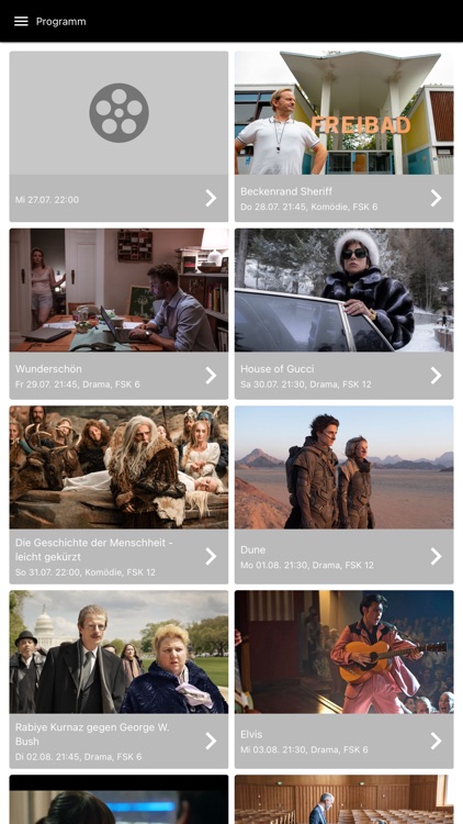 Open Air Kino auf der Burg