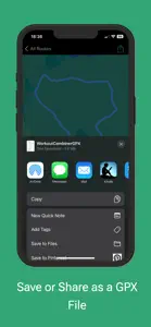 Combine Workouts: Export GPX screenshot #4 for iPhone