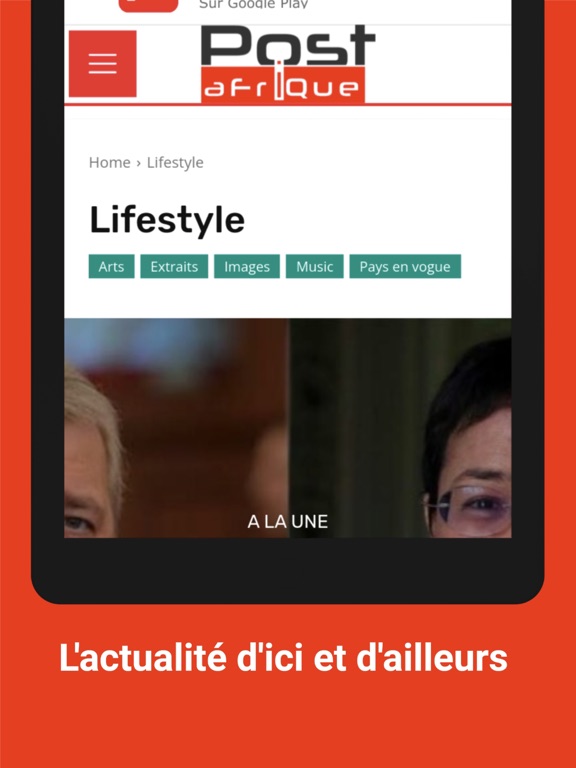 Post Afrique iPad screenshot