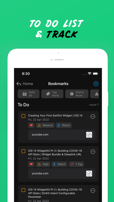 Bookmarks: Organize & Track Screenshot
