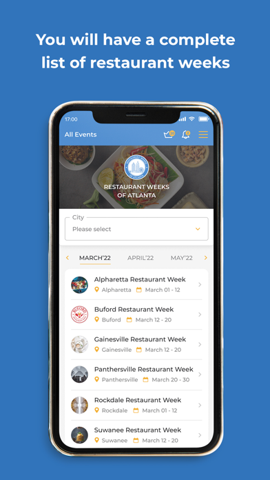 Restaurant Weeks of Atlanta Screenshot