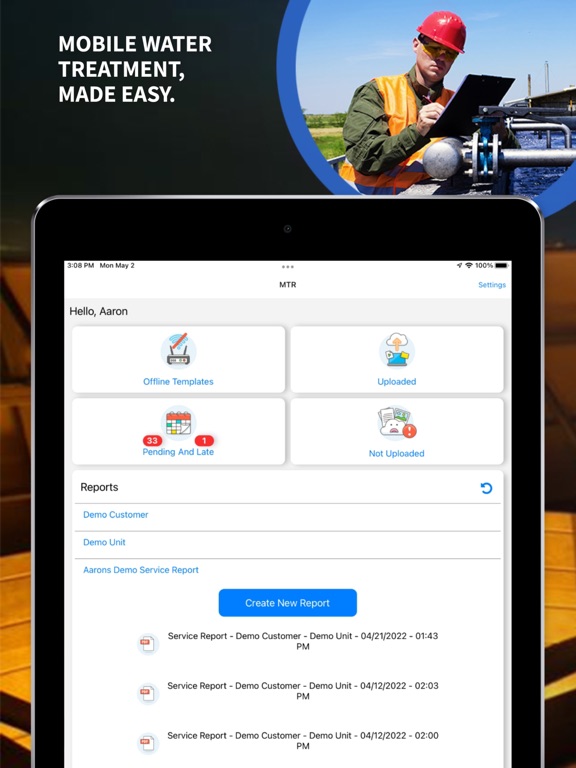 MTR: Water Treatment Reporting