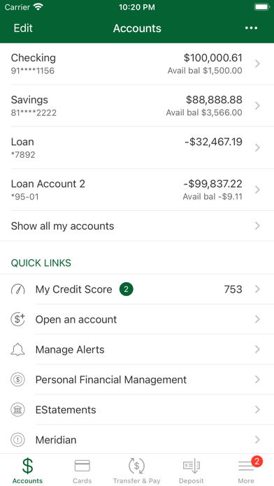 Van Wert Federal Savings Bank Screenshot