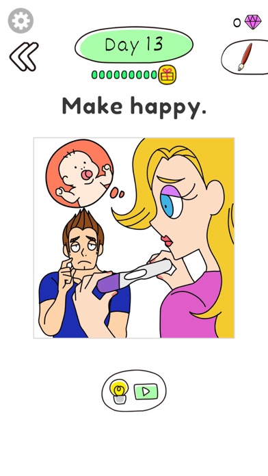 Draw Happy Baby : Puzzle Gameのおすすめ画像1