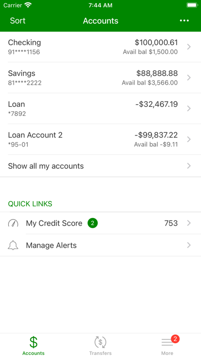 BP Federal Credit Union Screenshot