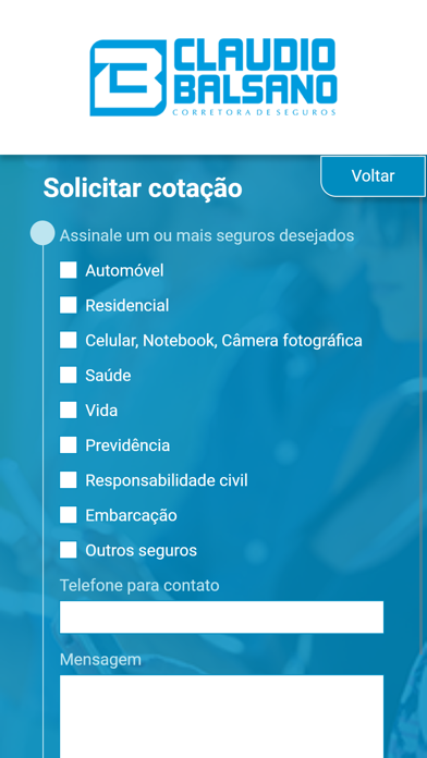 Claudio Balsano Corretora Screenshot