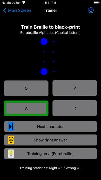 Braille Trainer Screenshot