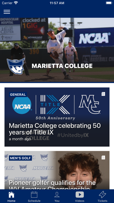 Marietta College Pioneers Screenshot
