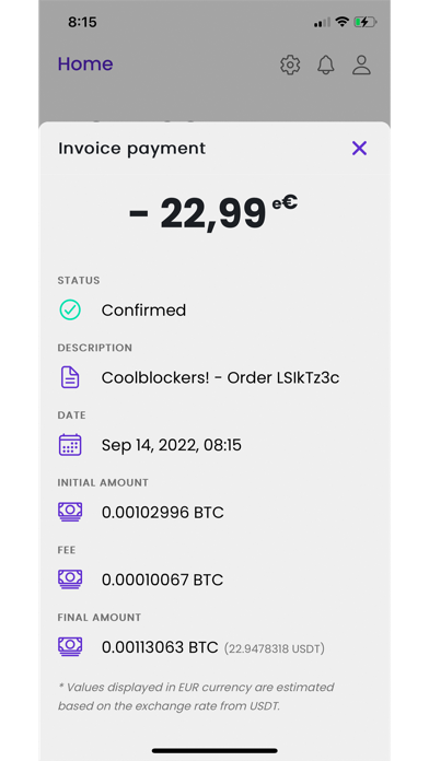 TurinWallet Screenshot