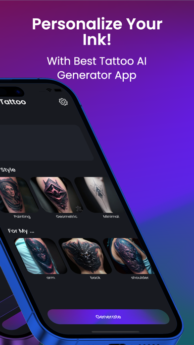 AI Tattoo Studio Screenshot