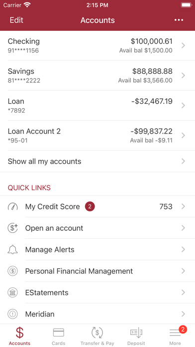 First Montana Bank Screenshot