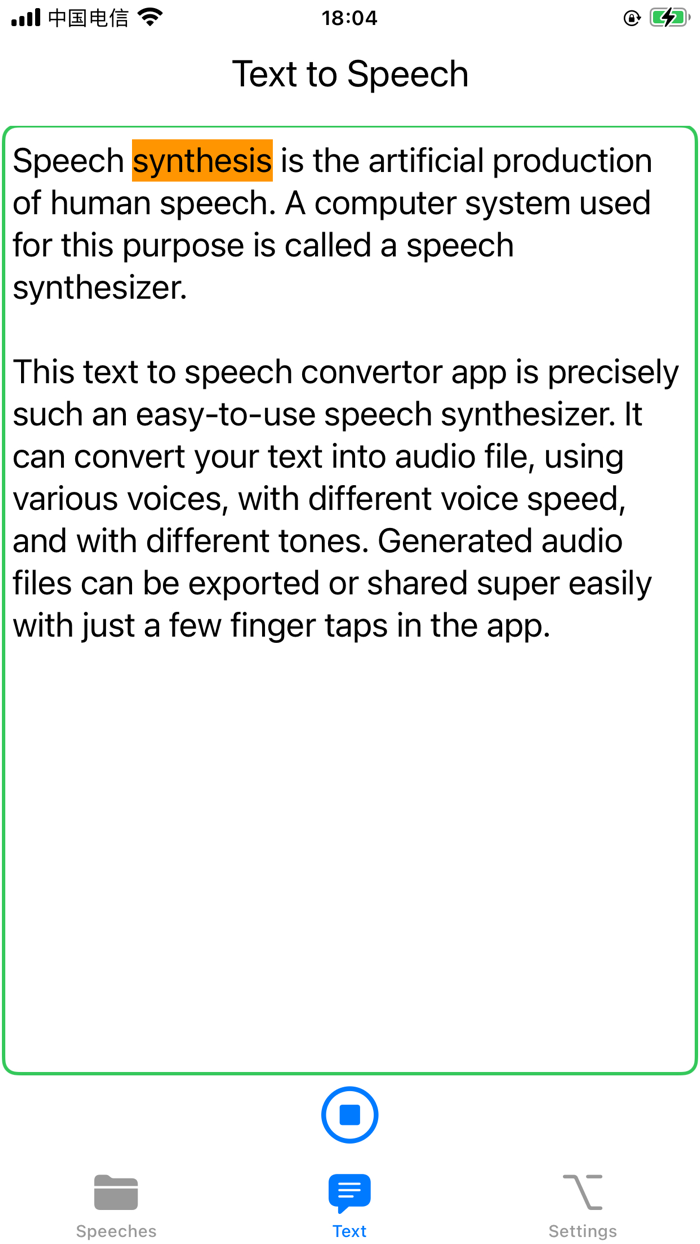 Text To Speech Convertor