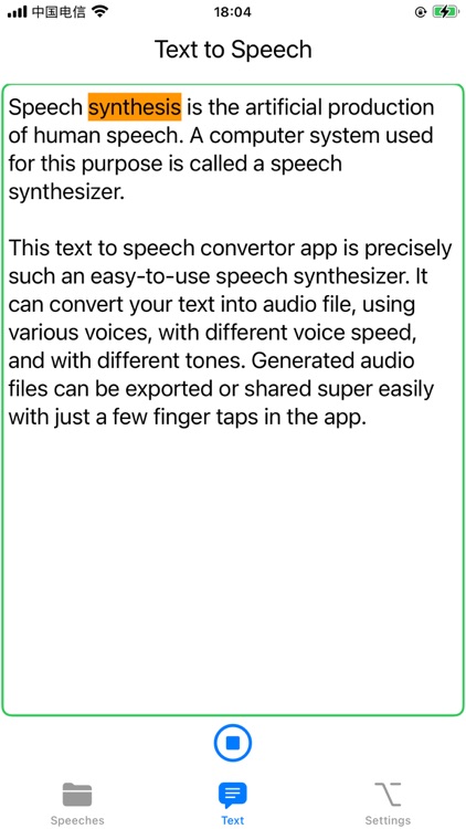 Text To Speech Convertor