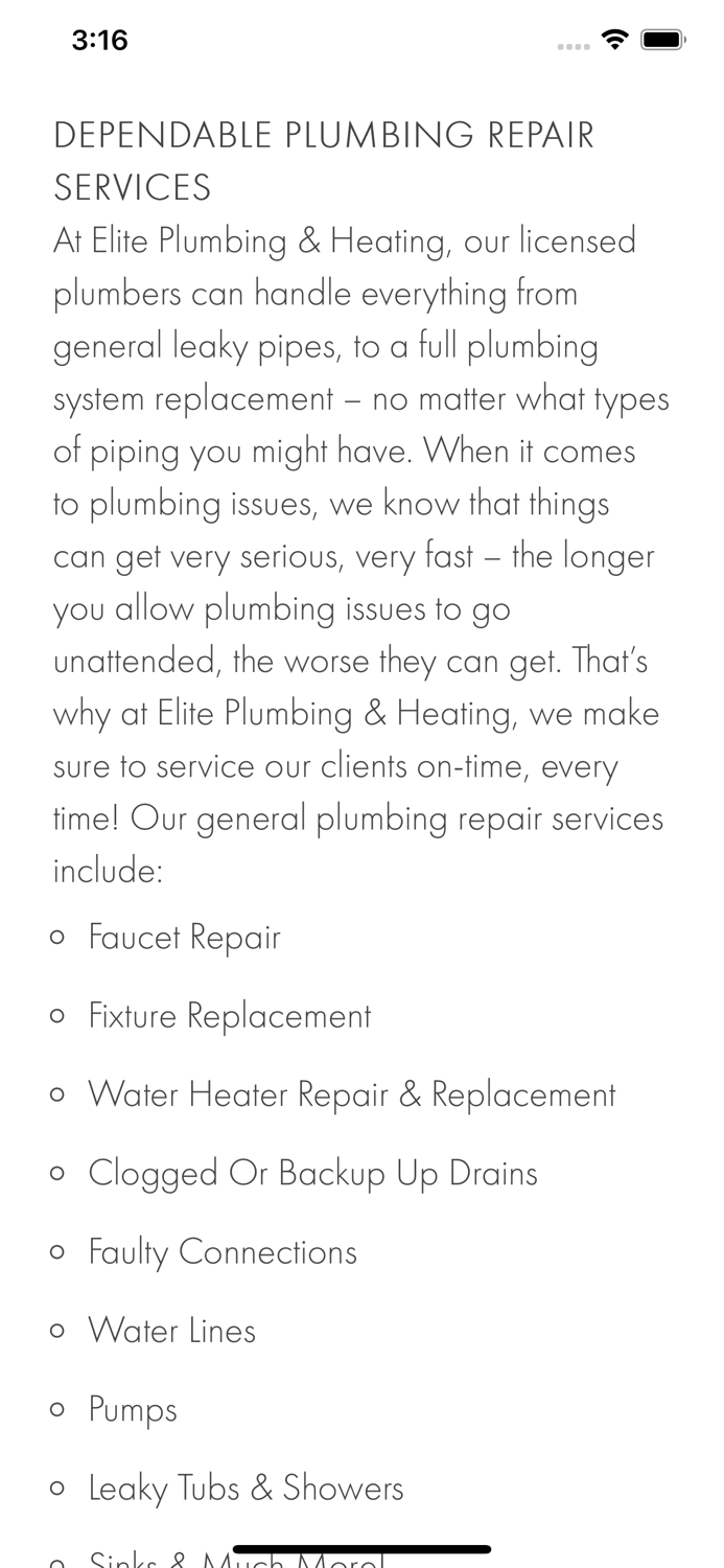 Elite Plumbing and Hvac