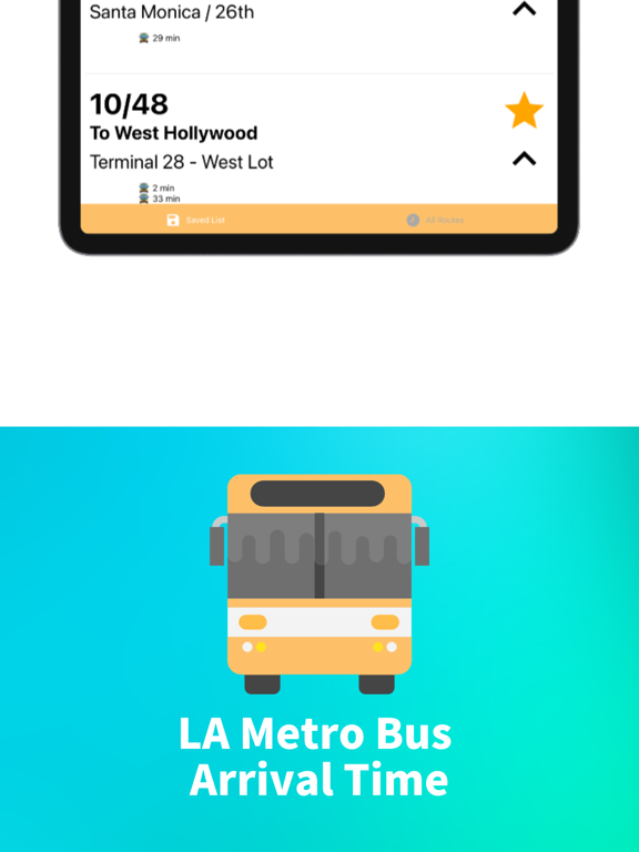 Los Angeles Metro Bus Time iPad screenshot 4 - Travel app