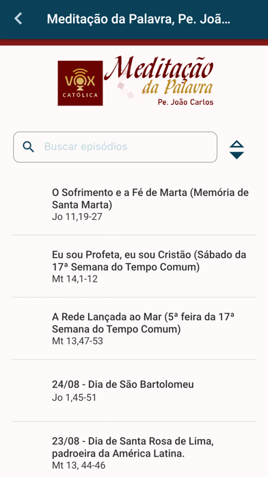 Liturgia Diária com áudio Screenshot