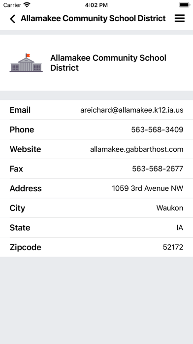 Allamakee CSD Screenshot