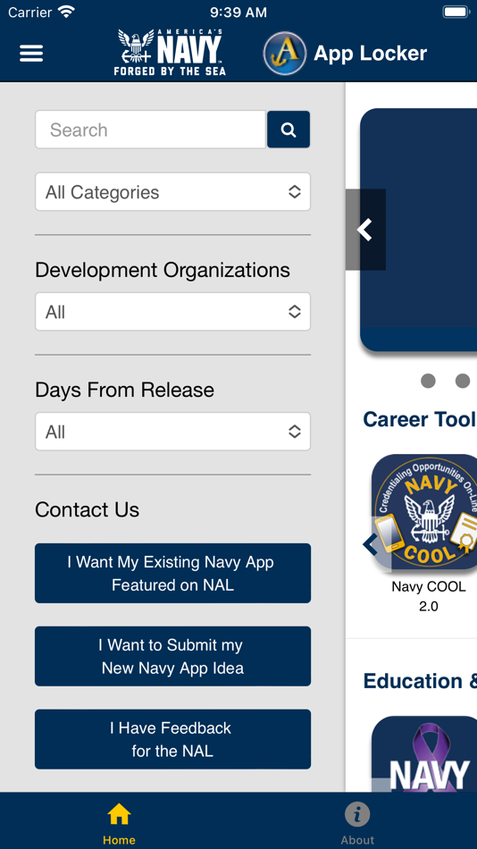 #2. Navy App Locker (iOS) 由: Program Executive Office for Enterprise Information Systems, Sea Warrior Program