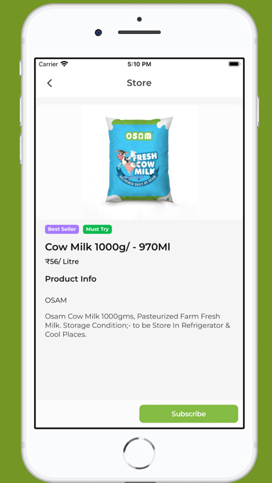 OSAM Home Delivery Screenshot