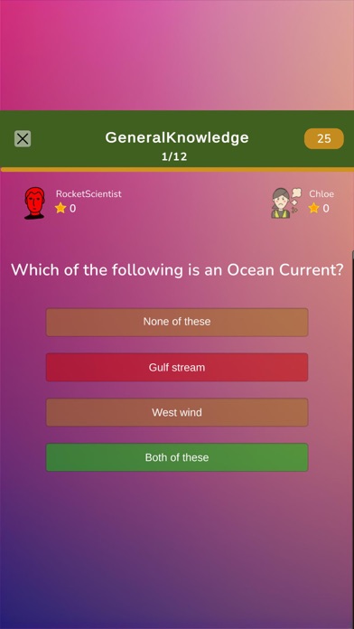 General Knowledge Test Quiz Screenshot
