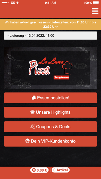 Pizzeria La Luna Bergkamen Screenshot