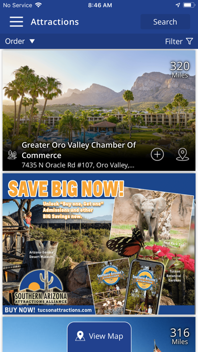 Southern Arizona Attractions Screenshot