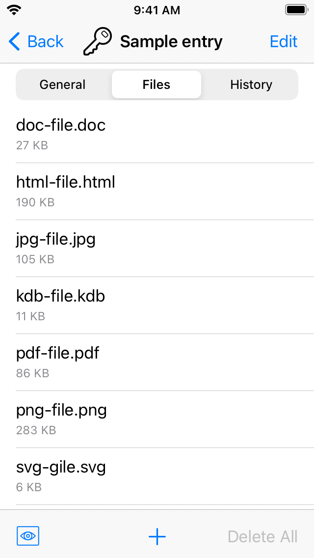 KeePassium KeePass passwords