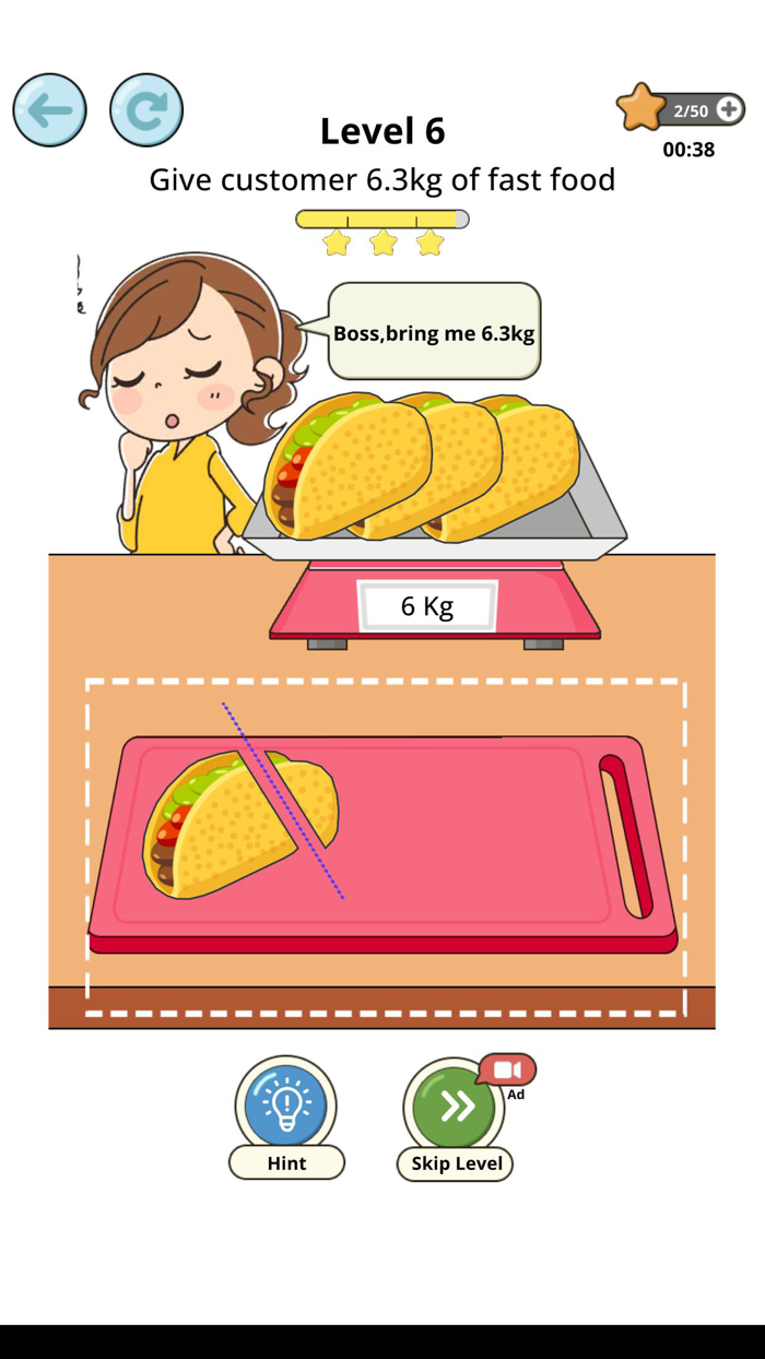 Food slicing Cutting Puzzle