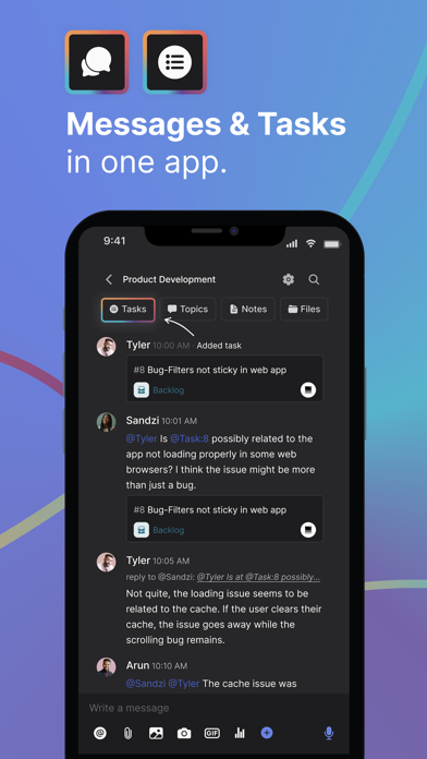 Rock - Messenger, Tasks, Notes Screenshot