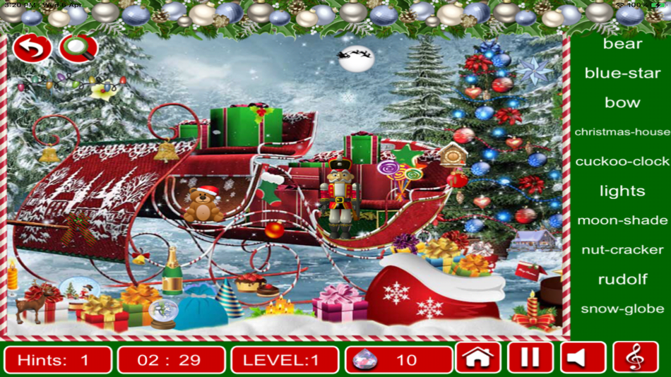 #2. Hidden Objects:Christmas Fun (iOS) Podle: Krunal Bhavsar