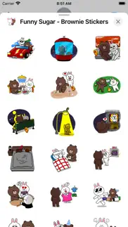 funny sugar - brownie stickers iphone screenshot 4