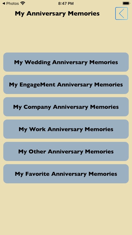 My Anniversary Memories