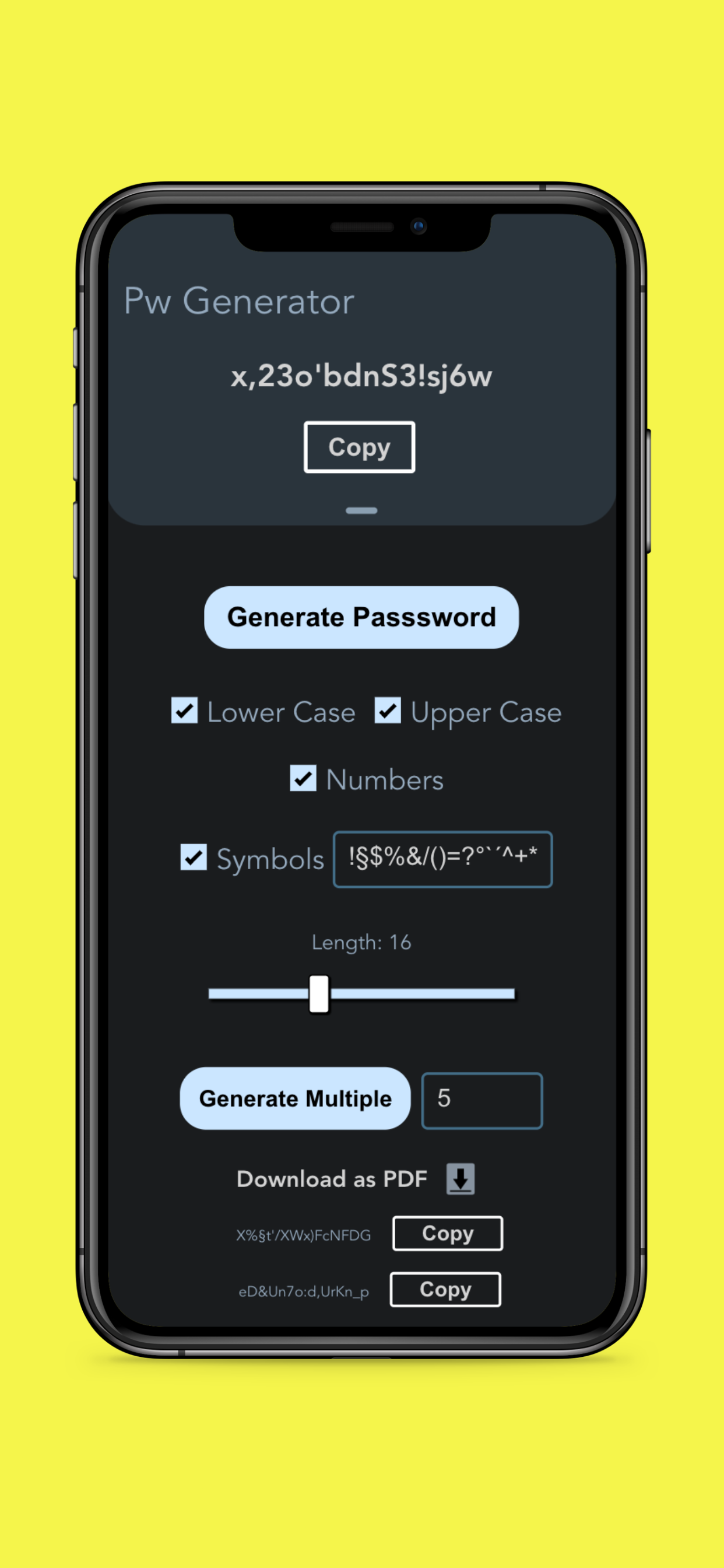 Pro Passwords Generator
