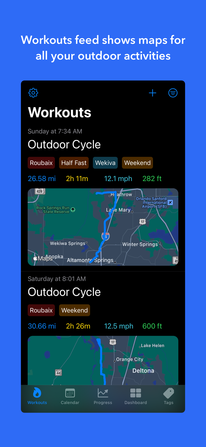 Better Workouts Activity Log