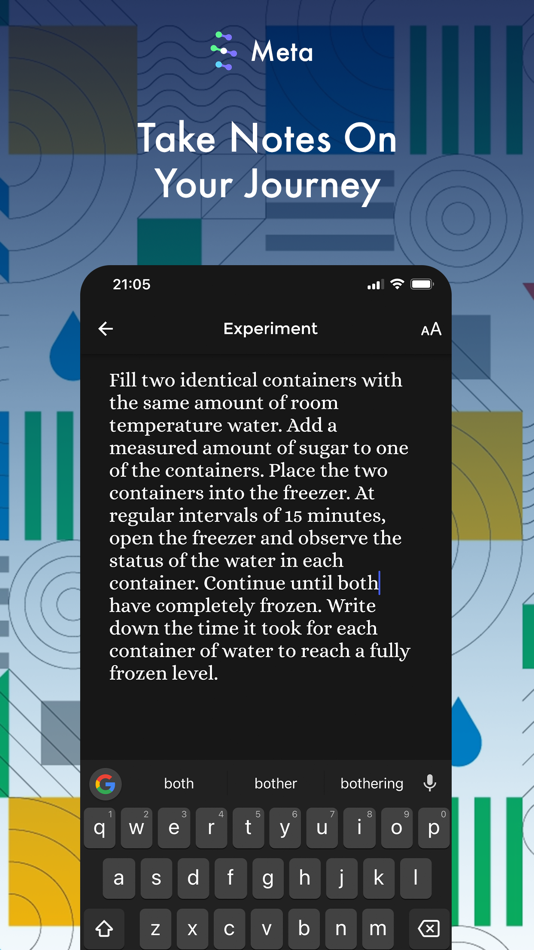 #3. Meta - Experiment Manager (iOS) By: Renasnce Studios Ltd