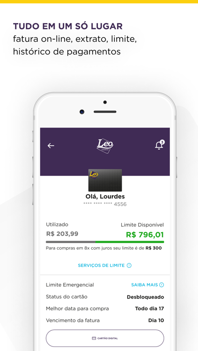 Cartão Leo Cosméticos Screenshot