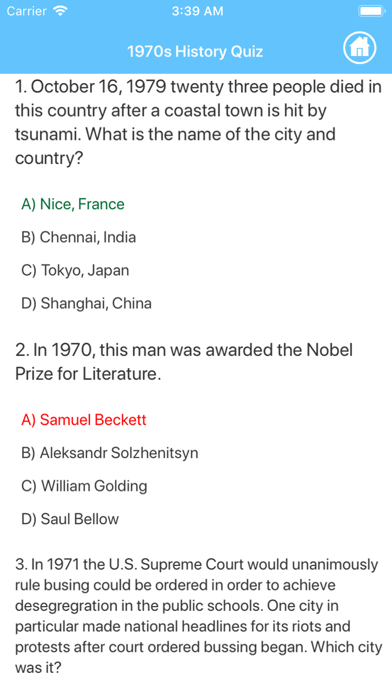 Modern History Trivia Screenshot