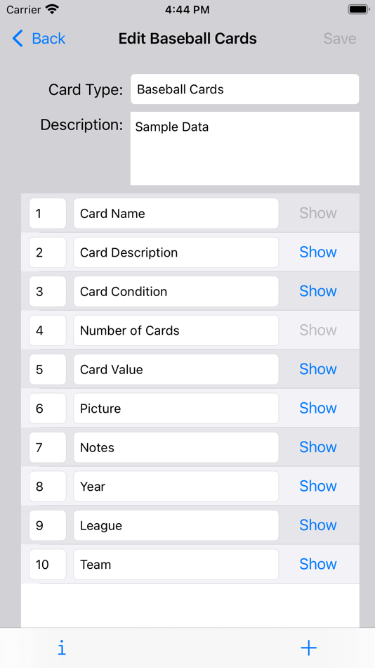 #2. Card Collection by Caggiano SW (iOS) 由: Anthony Caggiano