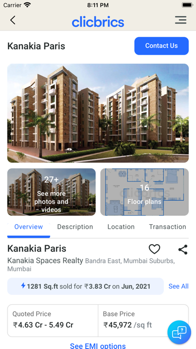 clicbrics - Property Search Screenshot
